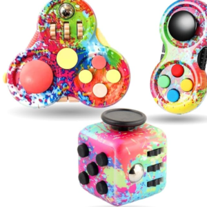 3Pcs Fidget Toys Giocattolo, Cubo Antistress, Fidget Pad Fidget Controller Riduttore